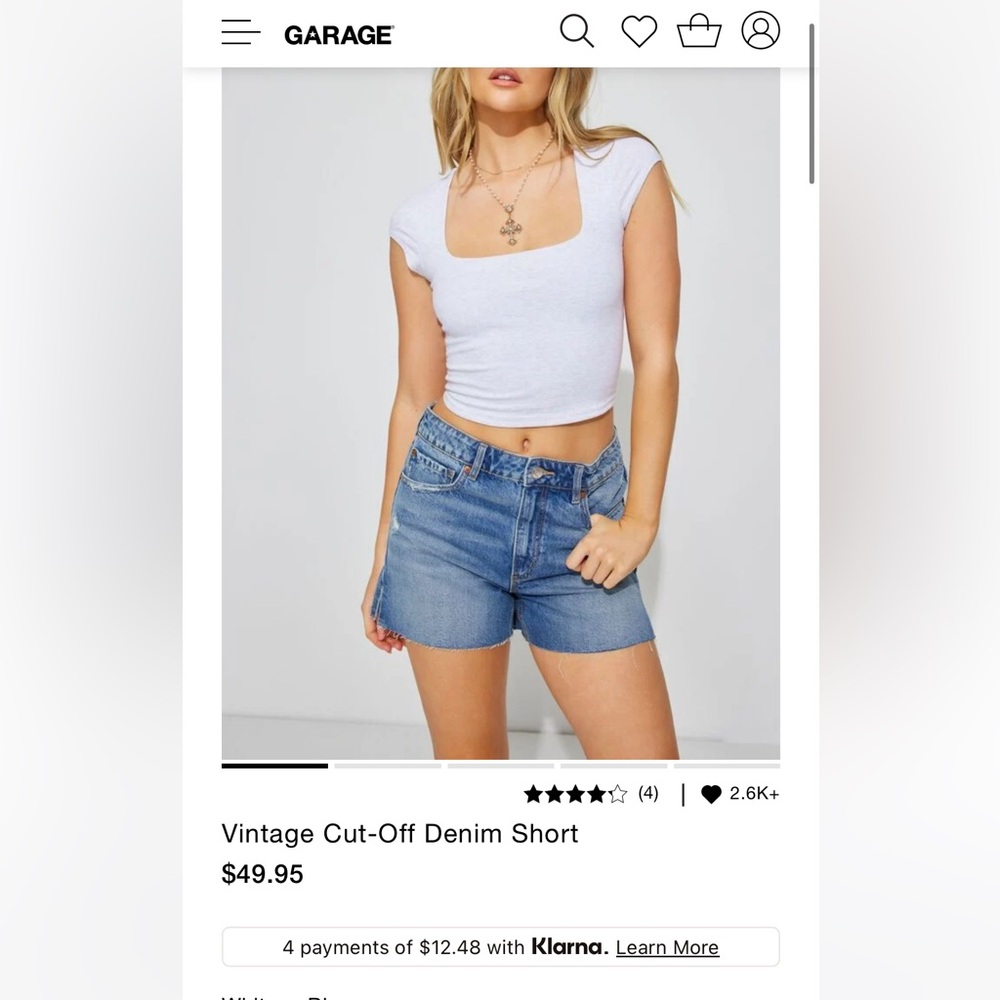 Garage Vintage Cut-off shorts jeans